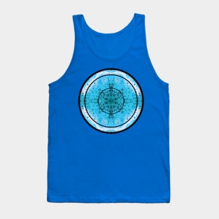 Baby Blue Paint Pour Pattern Tank Top